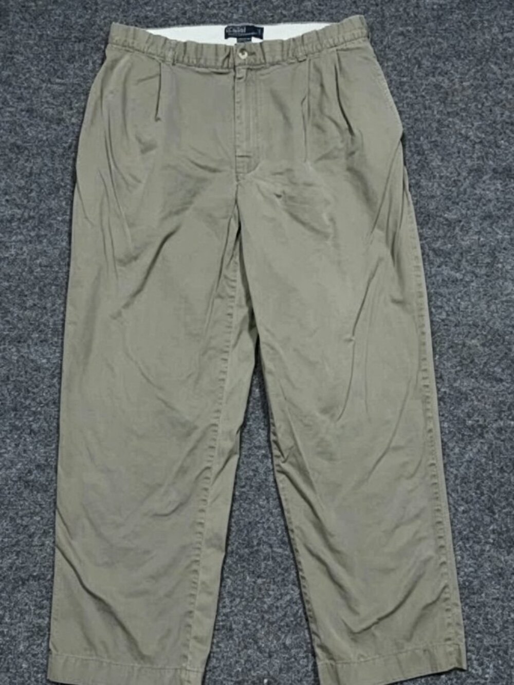 Polo Ralph Lauren Hammond Pants Mens 36x30 Beige Pleated Chino Classic Fit Khaki